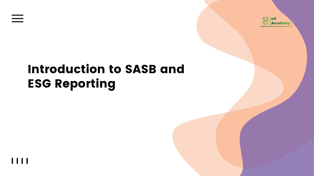 SASB and ESG Reporting